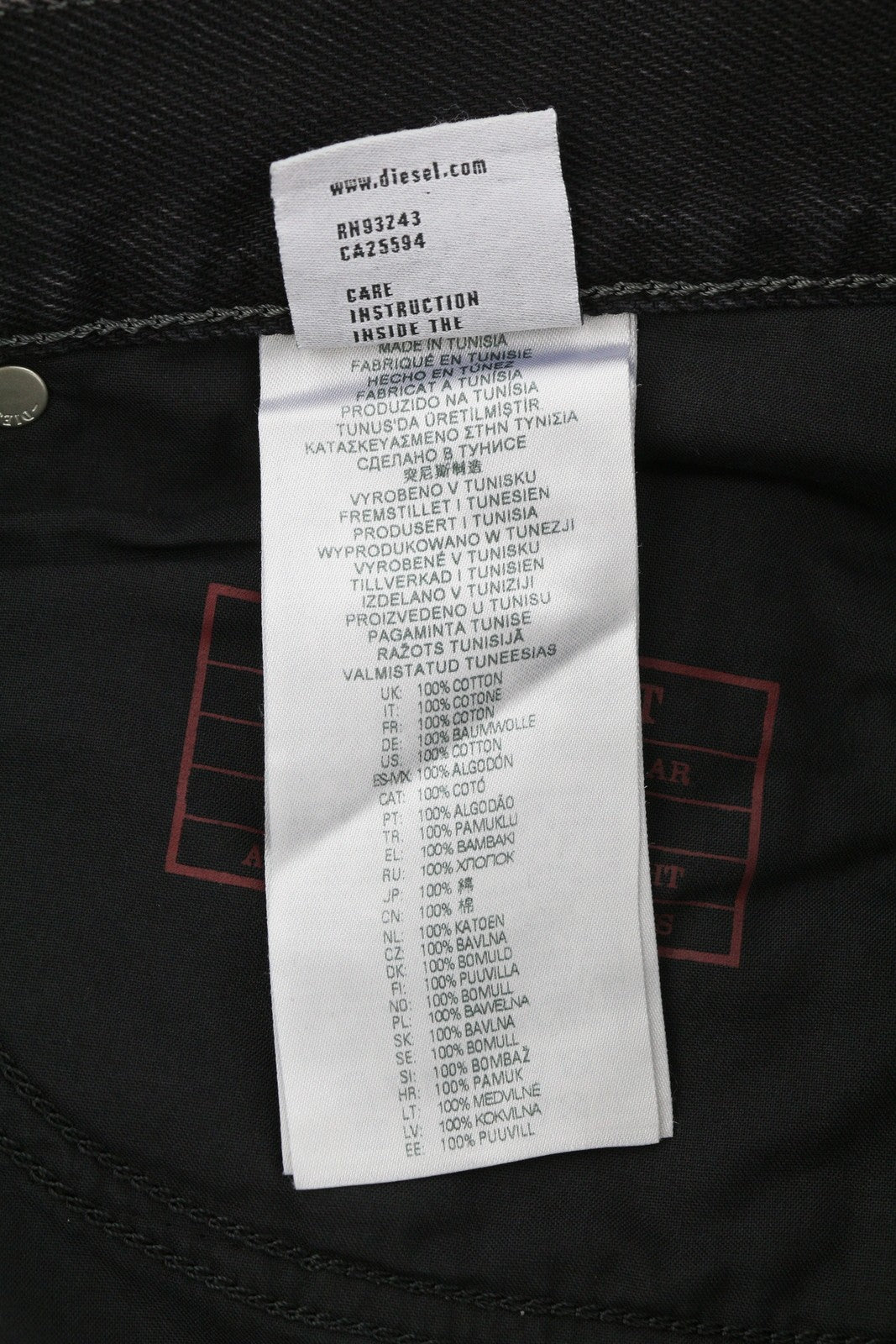 DIESEL 2020 D-Viker 09B88 Men's Jeans W32/L32 Washed Black Straight RRP175