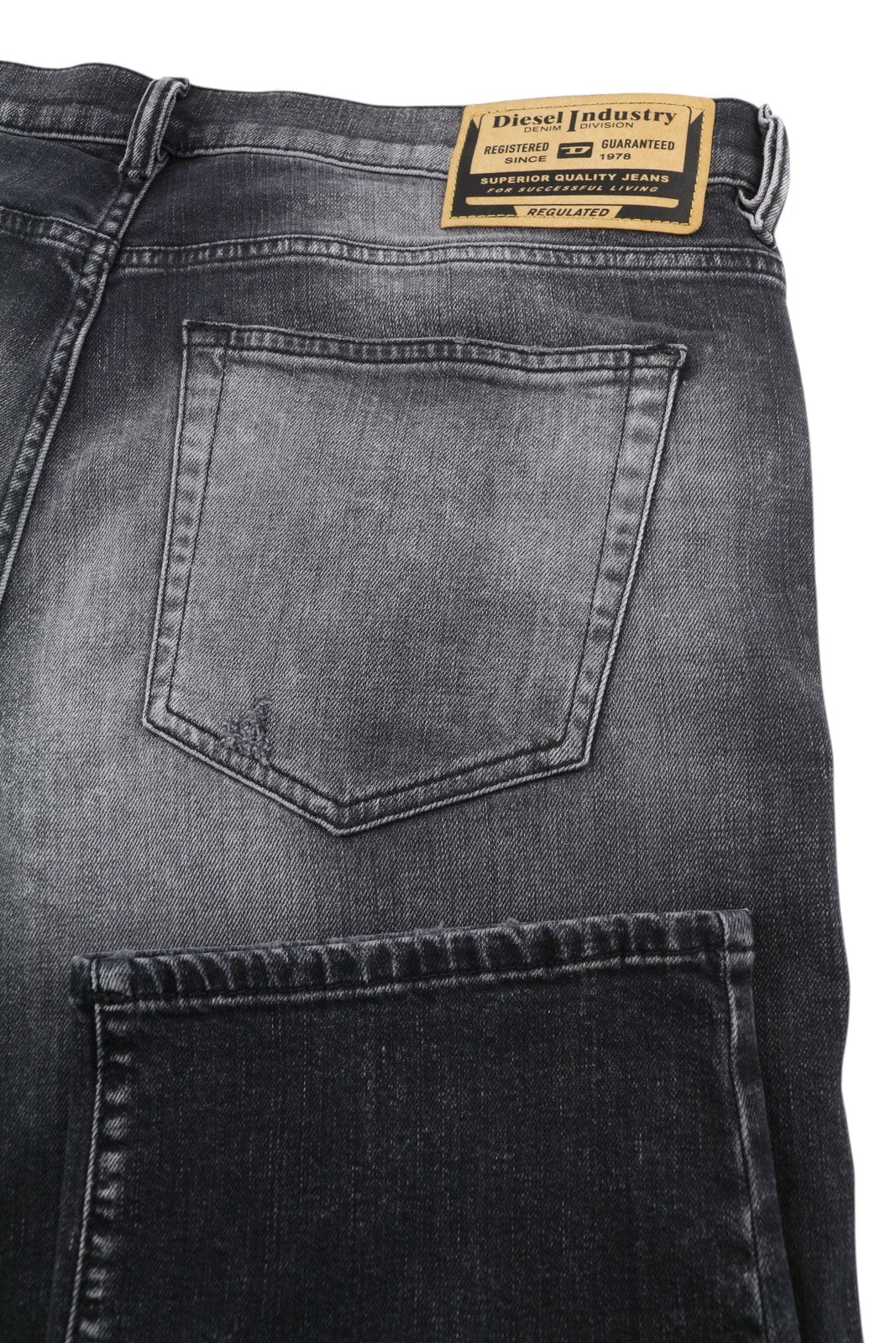 DIESEL 2020 D-Viker R9K28 Men Jeans W40/L30 Washed Black Straight Button RRP250