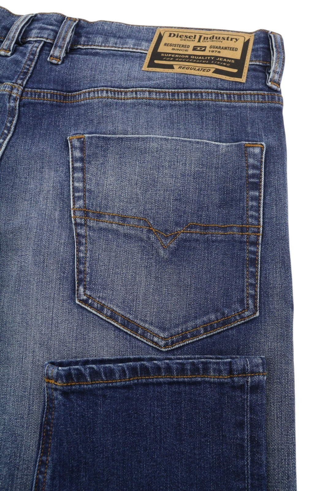 DIESEL Tepphar-X RB062 Men's Jeans W33/L32 Slim Fit Buttoned Washed Blue RRP175