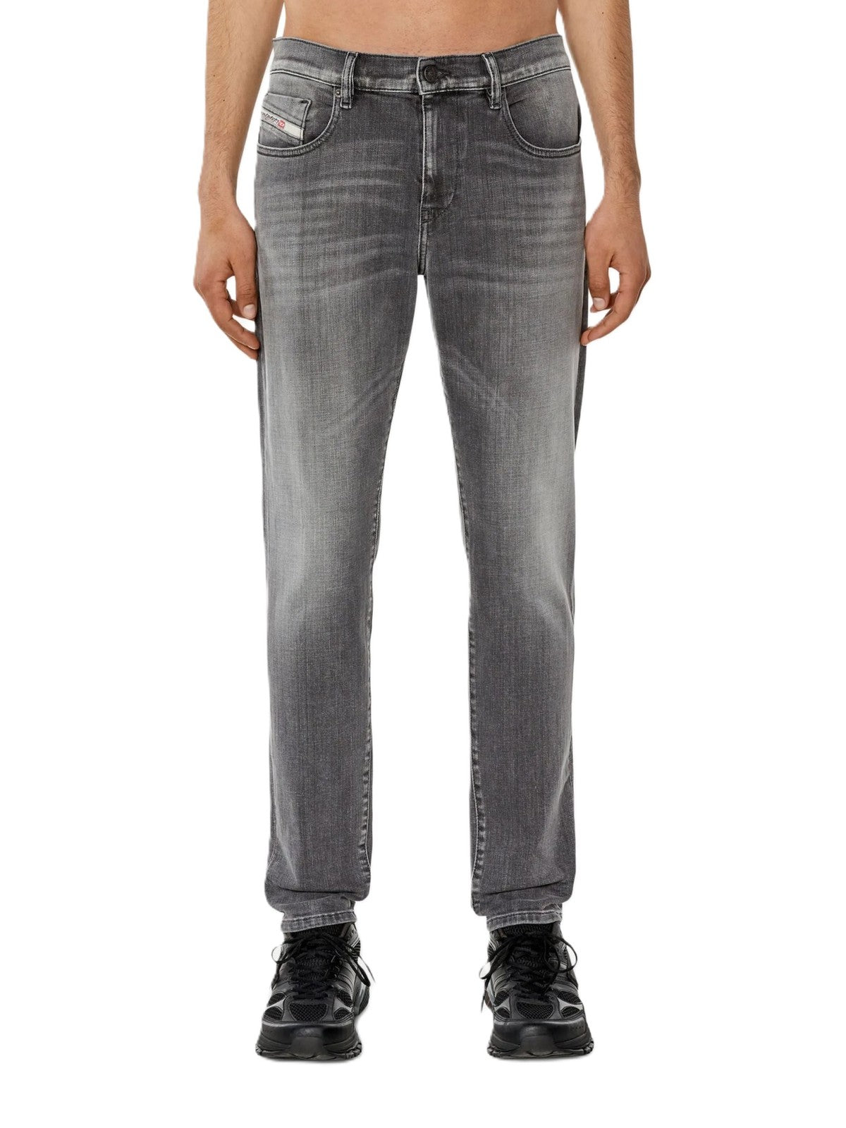 DIESEL 2019 D-Strukt 09F91 Men's Jeans W34/L32 Slim Grey Washed Zip Fly RRP175