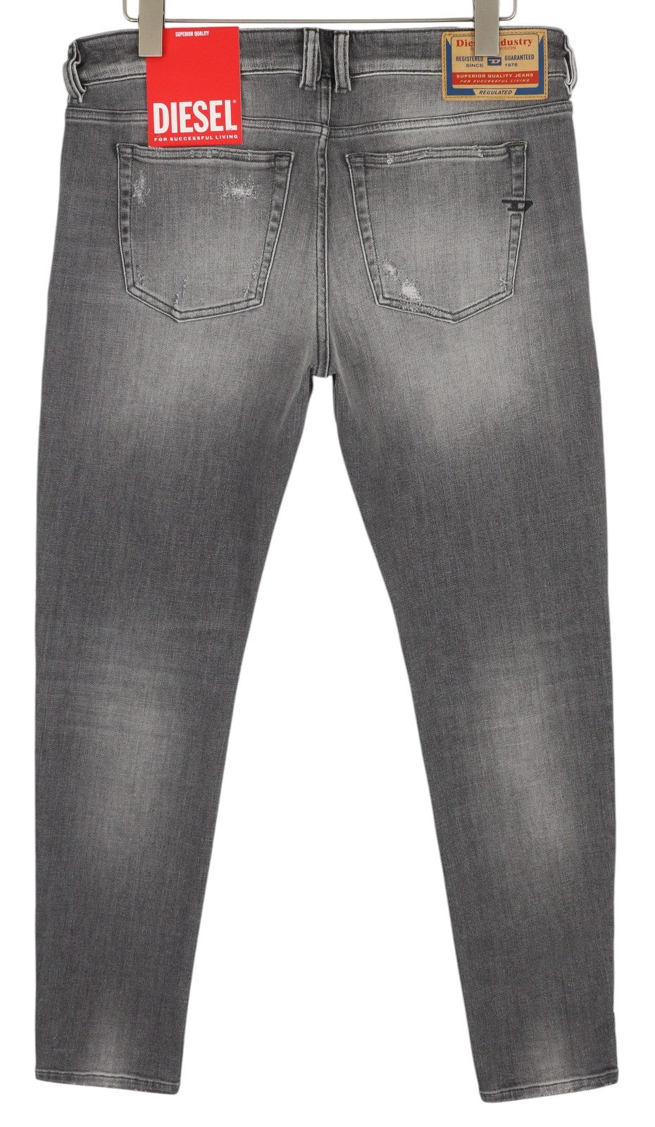 DIESEL 1979 Sleenker 09H70 Men's Jeans W36/L32 Distressed Grey Skinny RRP250