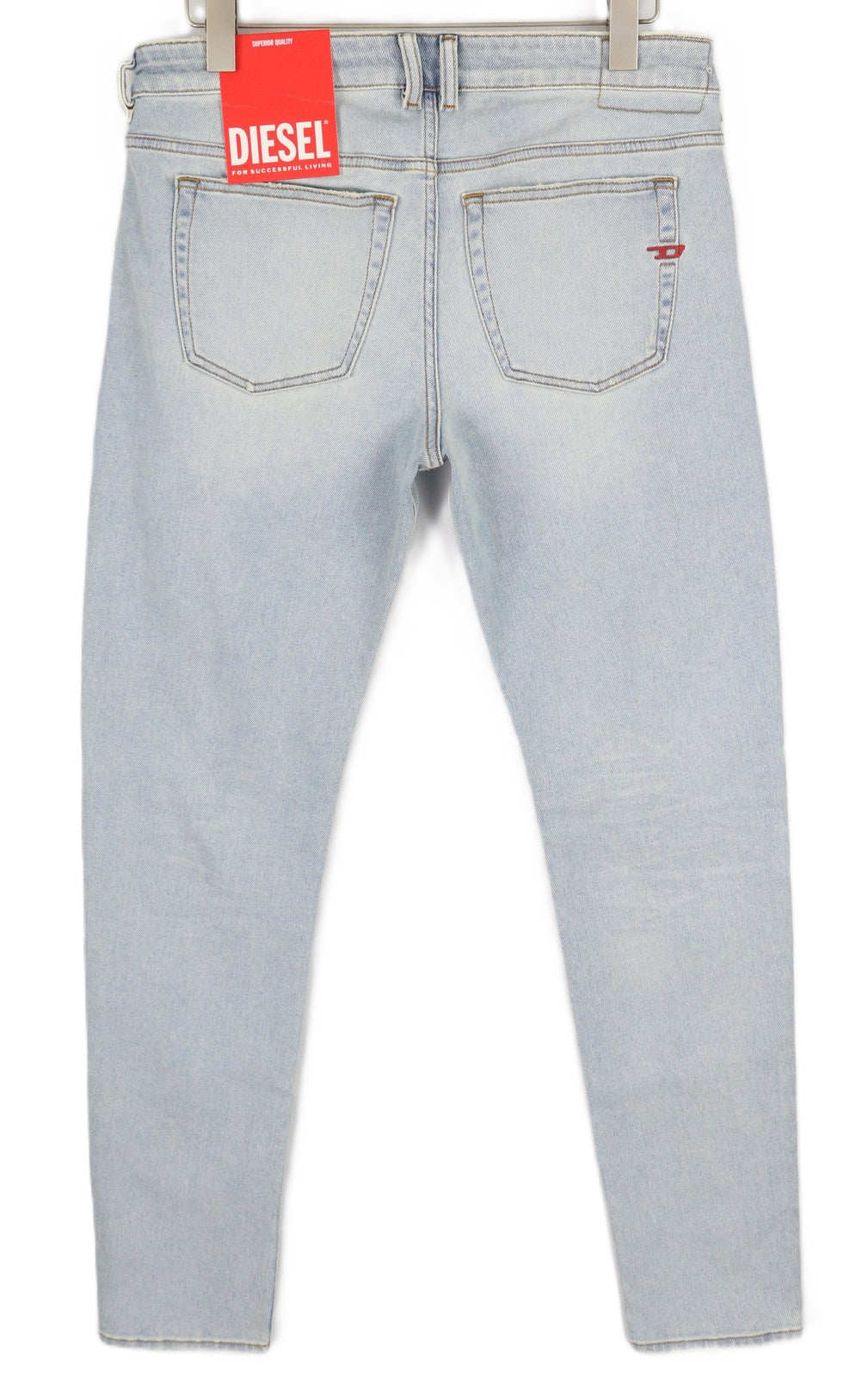 DIESEL 1979 Sleenker 09F14 Men Jeans W34/L32 Low Skinny Distressed Blue RRP250