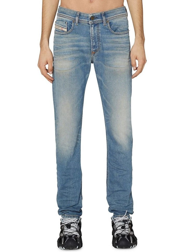 DIESEL 1979 Sleenker 09H71 Men's Jeans W32/L30 Skinny Fit Low Waist Blue RRP225