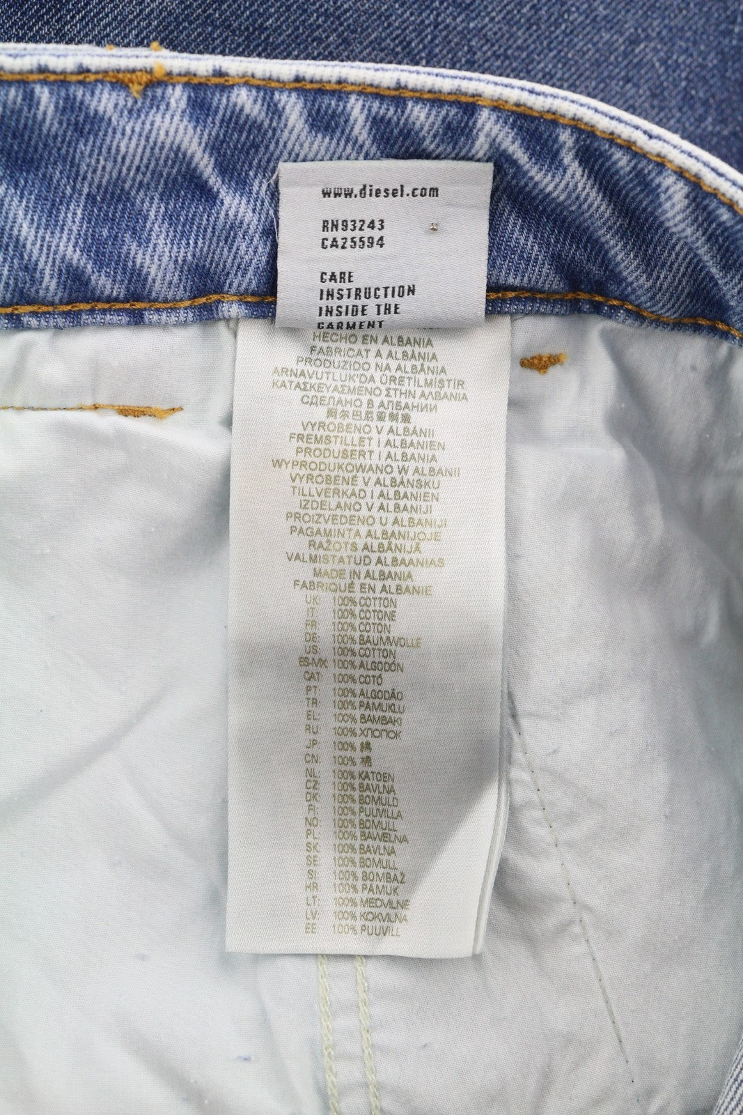 DIESEL P-5-D 0GHAW Men's Jeans W32 Loose Tapered Fit Blue Washed Zip RRP425