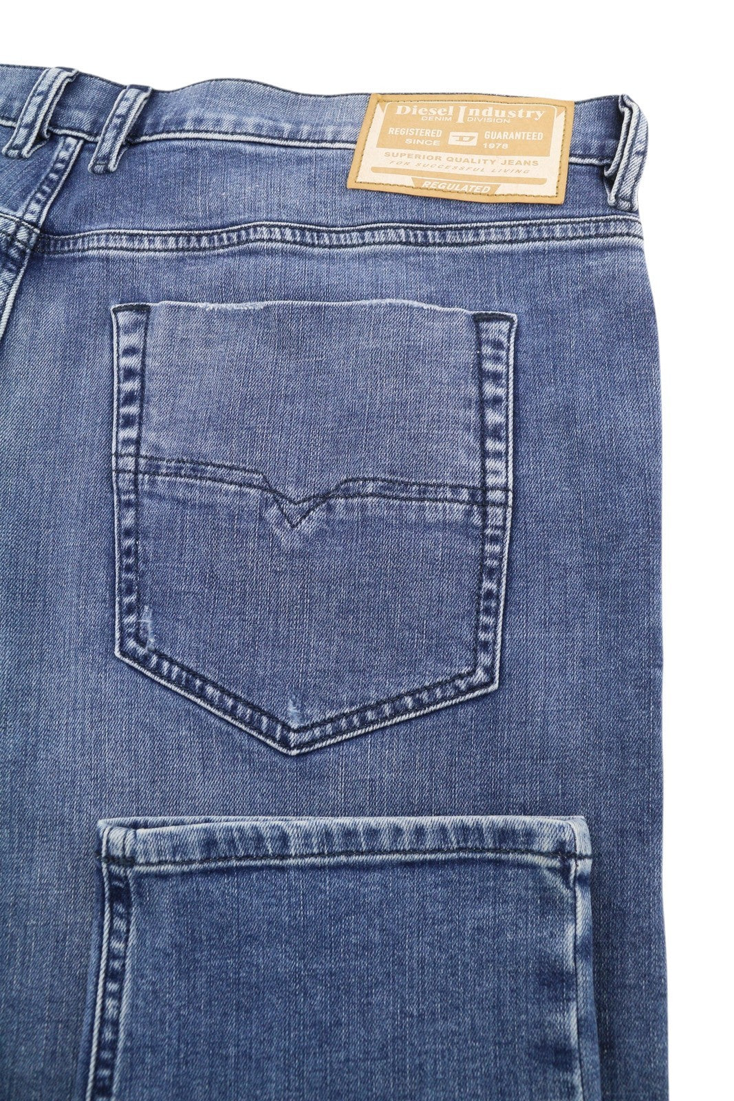 DIESEL Tepphar R4K92 Men's Jeans W40/L32 Slim Button Washed Blue Denim RRP250