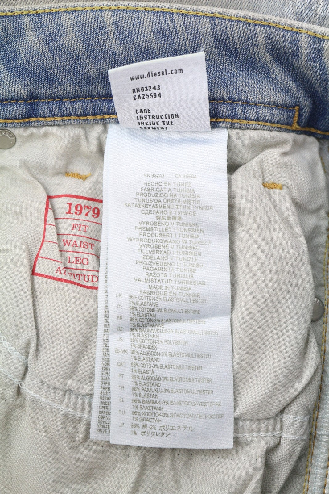 DIESEL 1979 Sleenker 09H75 Men's Jeans W34/L30 Skinny Low Waist Blue RRP295