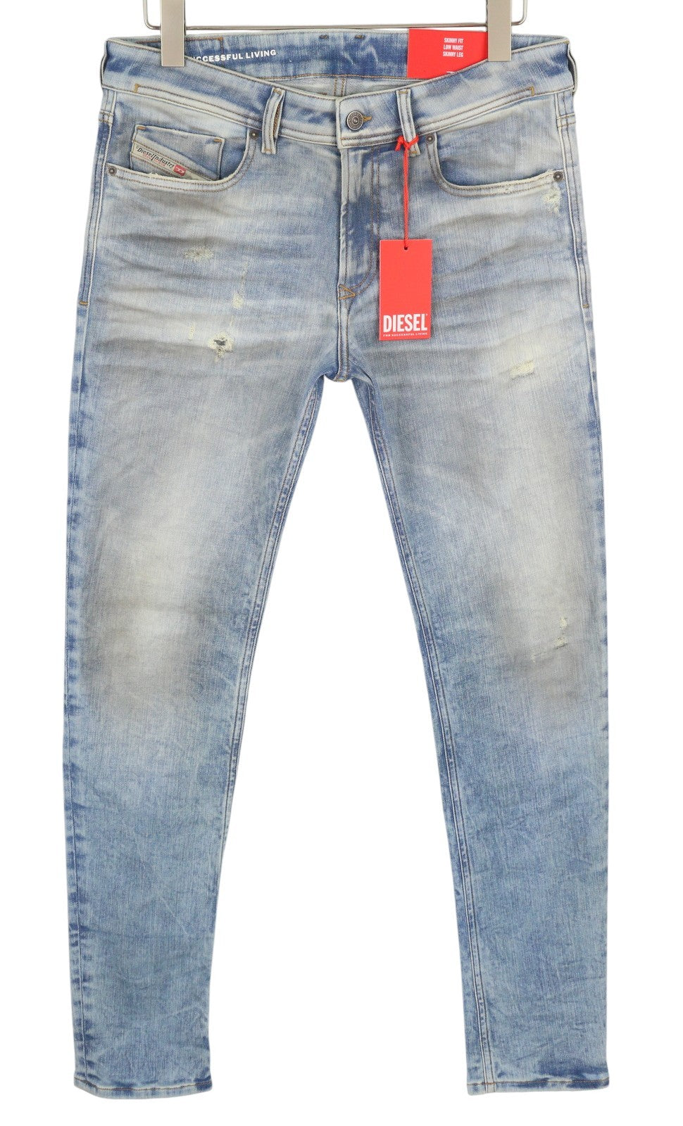 DIESEL 1979 Sleenker 09F08 Men's Jeans W32/L32 Skinny Low Paint Denim RRP295