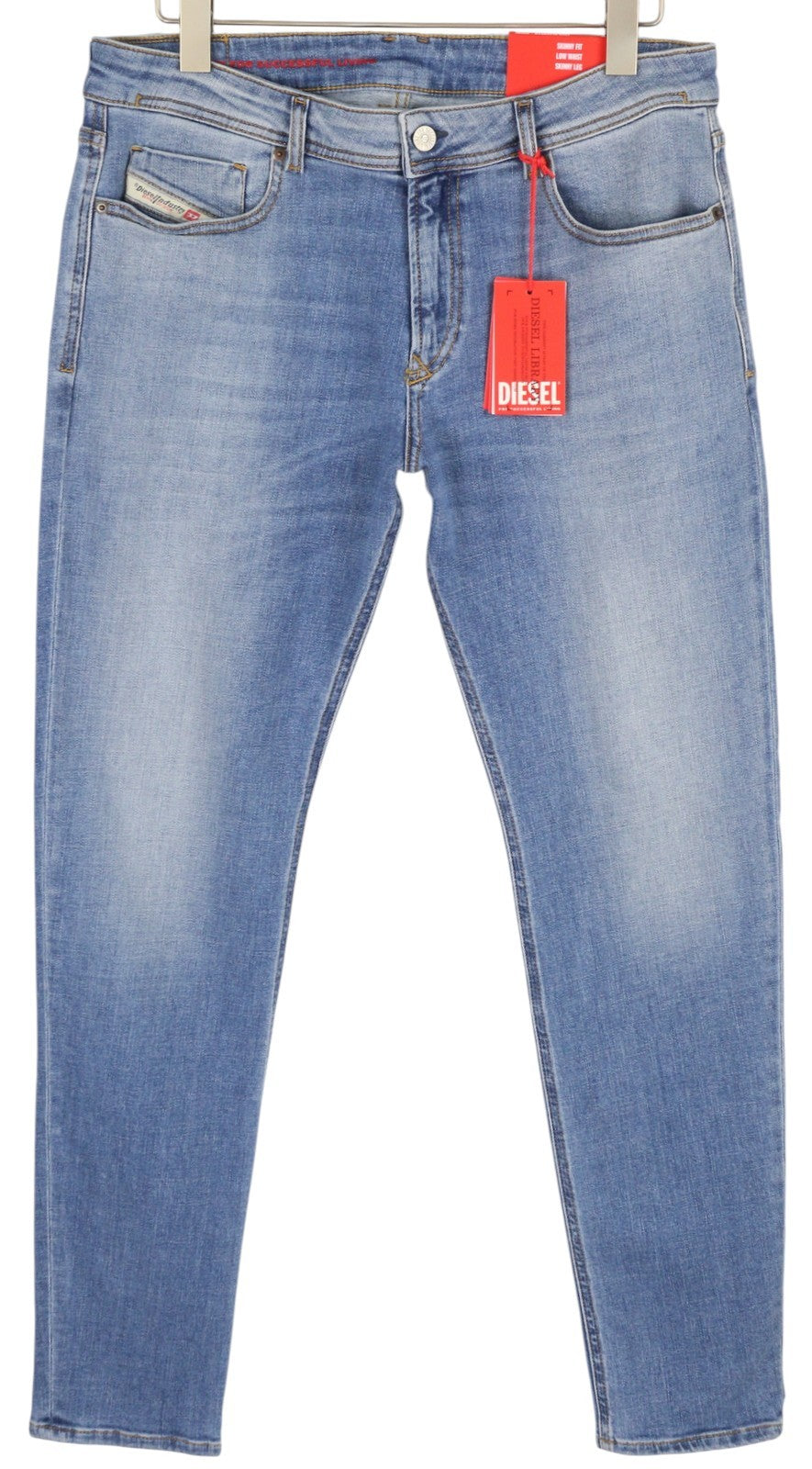 DIESEL 1979 Sleenker 09C01 Men's Jeans W34/L32 Skinny Low Waist Blue RRP195