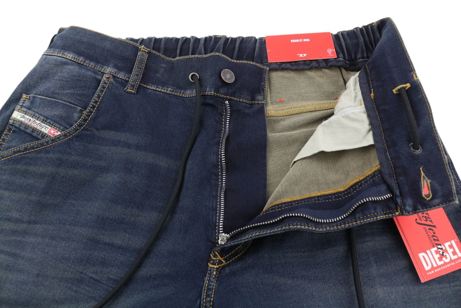 DIESEL Krooley Jogg E69UB Men Jeans W36/L32 Tapered Stretch Blue Washed RRP295