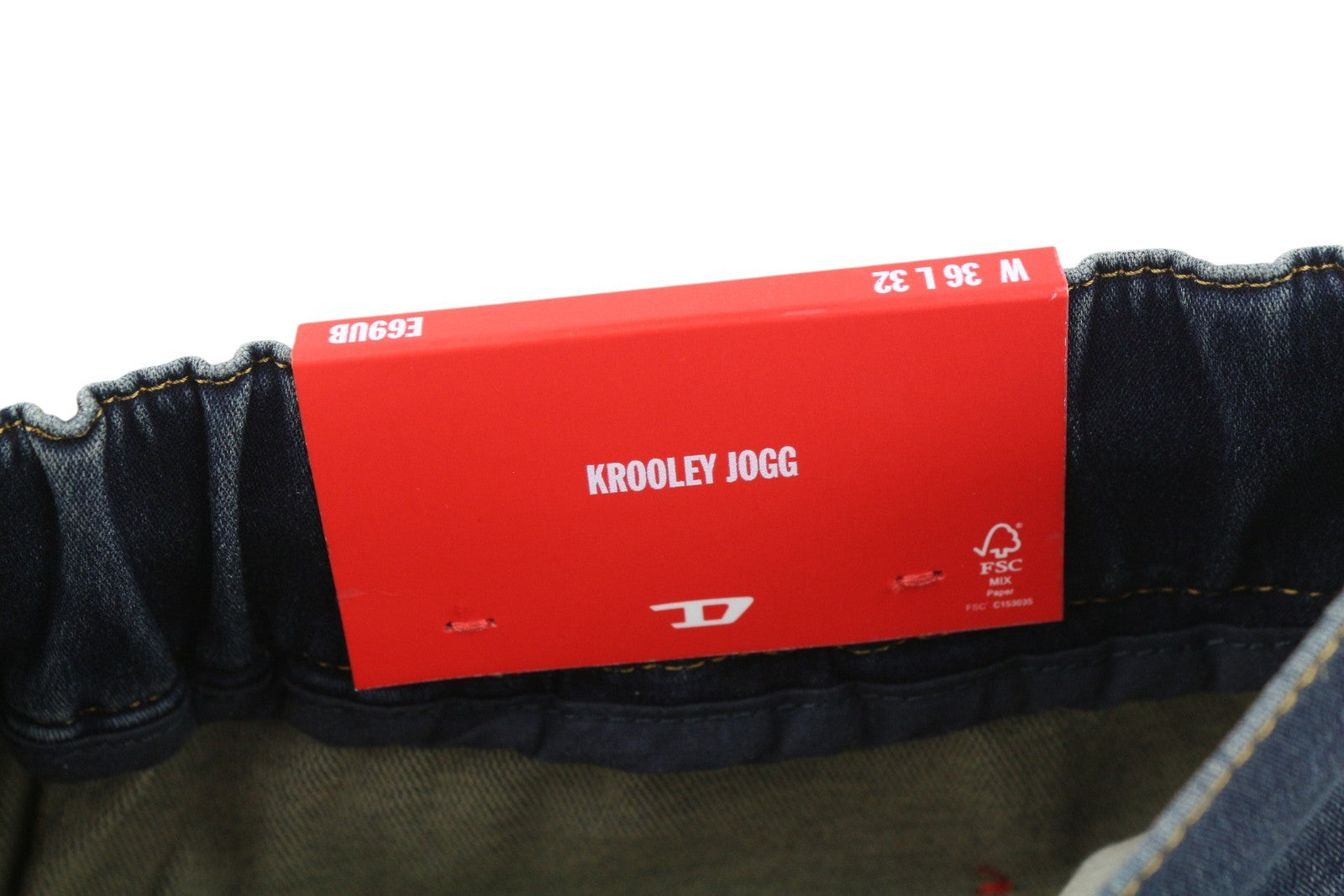 DIESEL Krooley Jogg E69UB Men Jeans W36/L32 Tapered Stretch Blue Washed RRP295