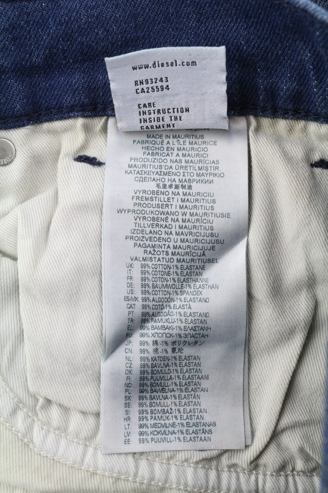 DIESEL 1995 D-Sark 0ENAM Men's Jeans W34/L32 Slim Straight Blue Washed RRP175