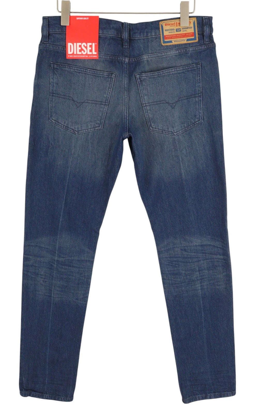 DIESEL 1995 D-Sark 0ENAM Men's Jeans W34/L32 Slim Straight Blue Washed RRP175