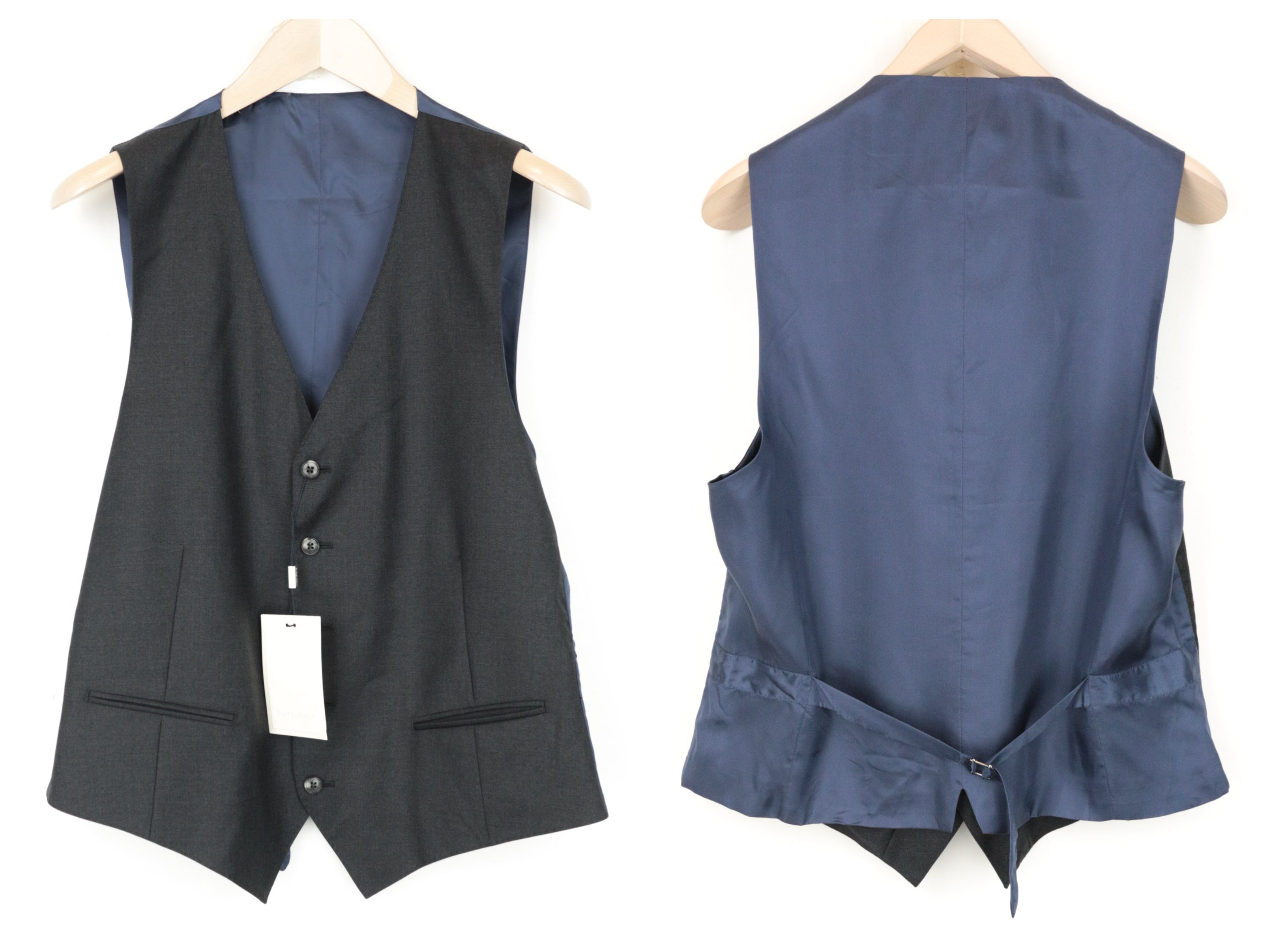 SUITSUPPLY Napoli Men's Suit UK42S Grey Melange 3Pc Wool Formal Slim