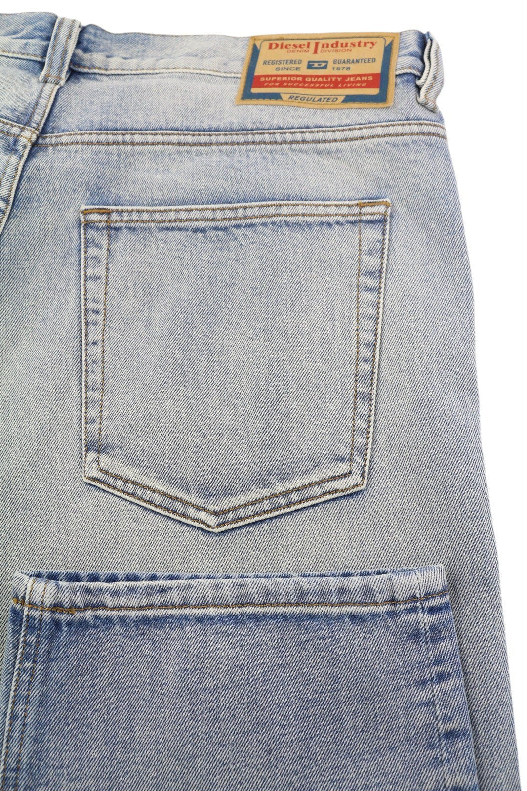 DIESEL 2010 09C14 Men Jeans W36/L30 Loose Fit Straight Blue Washed Denim RRP250