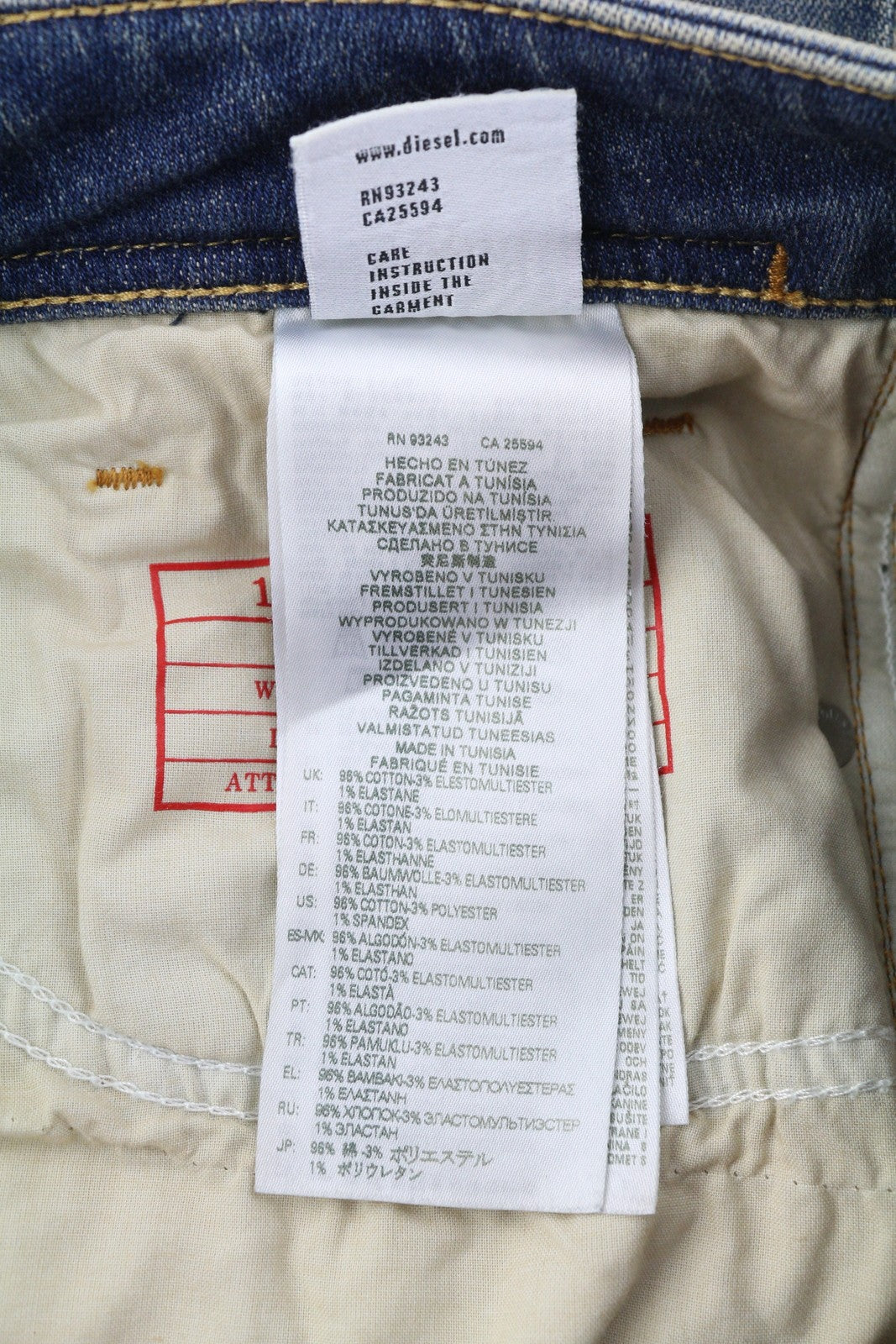 DIESEL 1979 Sleenker 09H69 Men's W38/L32 Skinny Low Rise Zip Blue Denim RRP225