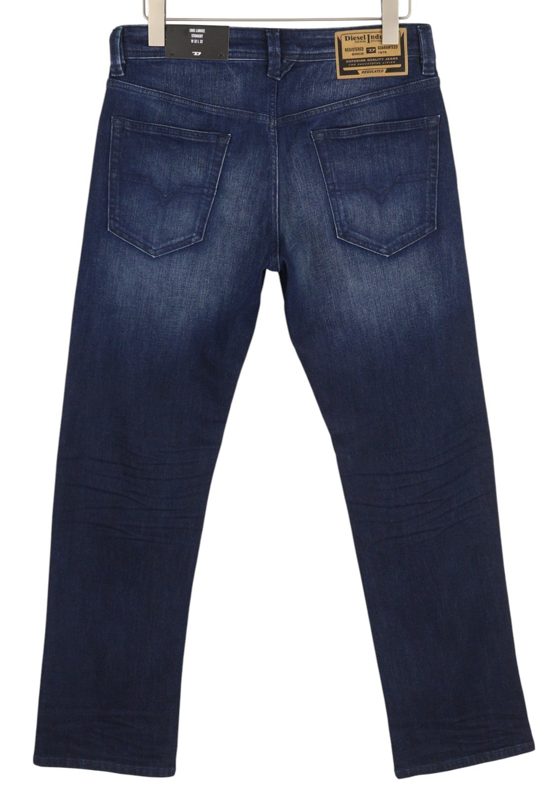 DIESEL 1985 Larkee RB067 Men's W32/L32 Straight Washed Blue Button Jeans