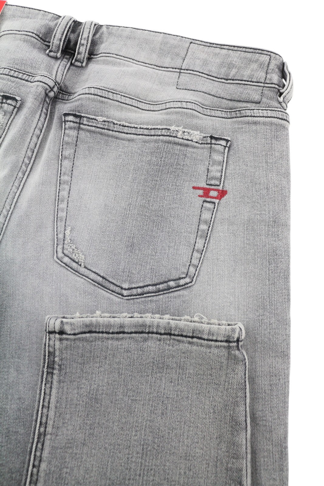 DIESEL 1979 Sleenker E9B97 Men's W32/L32 Skinny Low Rise Grey Distressed RRP250