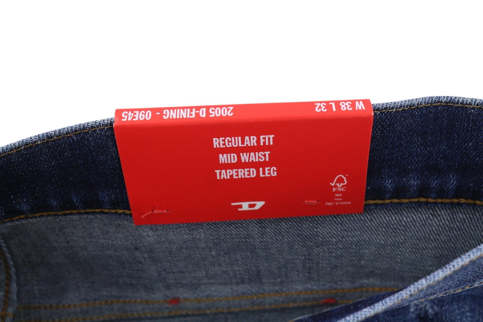 DIESEL 2005 D-Fining 09E45 Men's W38/L32 Blue Denim Regular Distressed RRP175