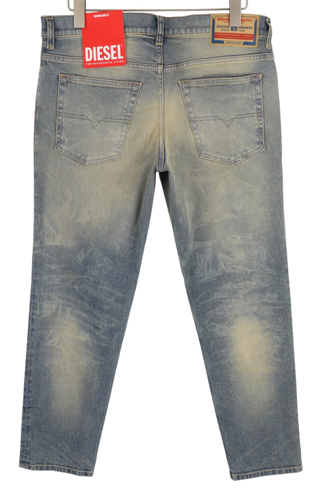 DIESEL 2023 D-Finitive 09H78 Men's W32/L30 Blue Denim Tapered Regular RRP295