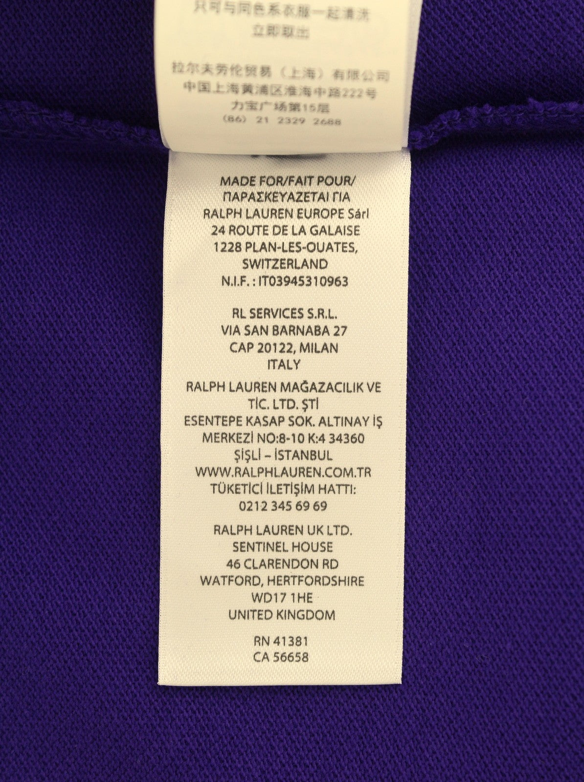 RALPH LAUREN Custom Slim Fit Men Polos M Purple Cotton Logo Short Sleeve