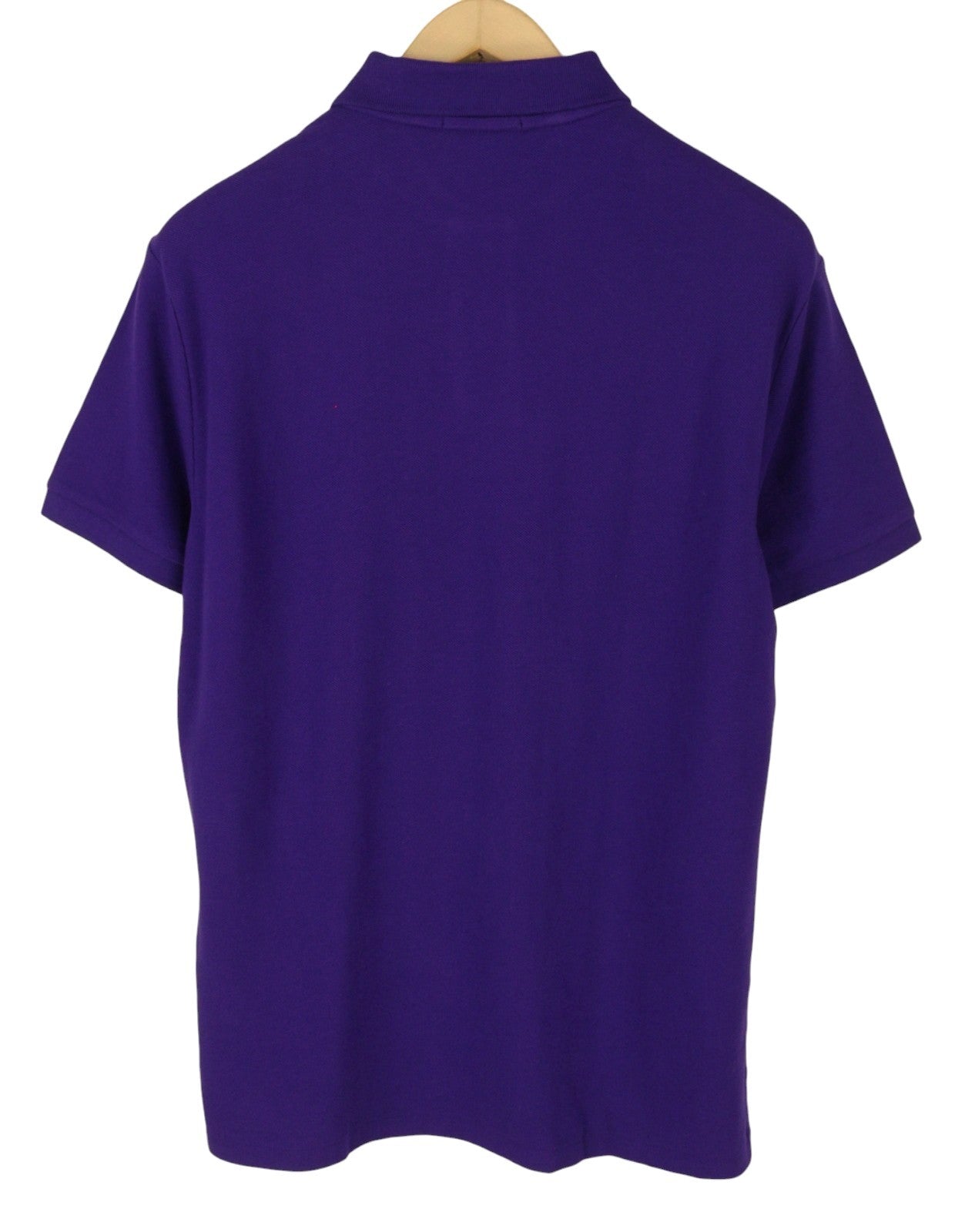 RALPH LAUREN Custom Slim Fit Men Polos M Purple Cotton Logo Short Sleeve