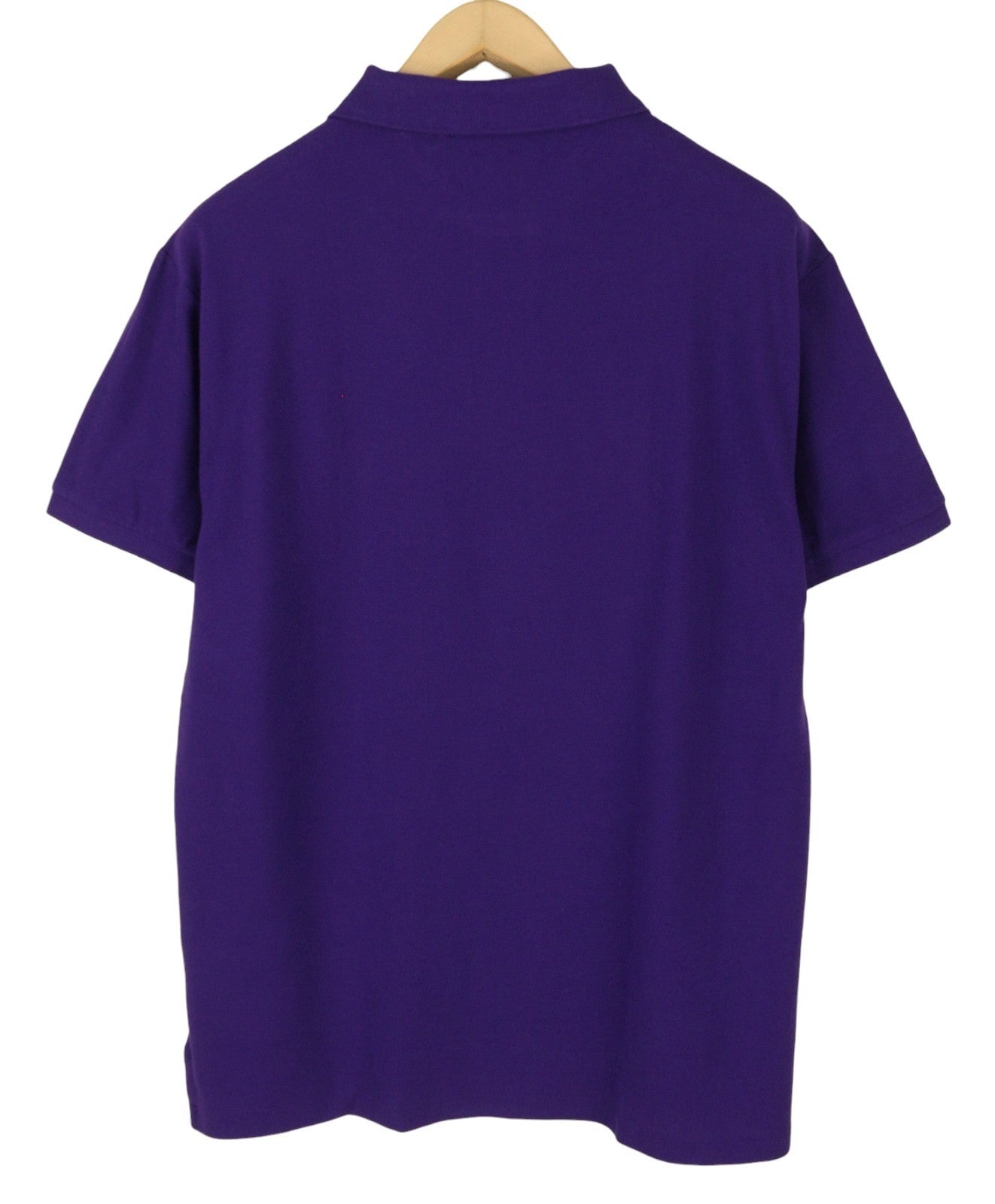 RALPH LAUREN Slim Fit Men Polos XL Purple Cotton Embroidered Logo Short Sleeve