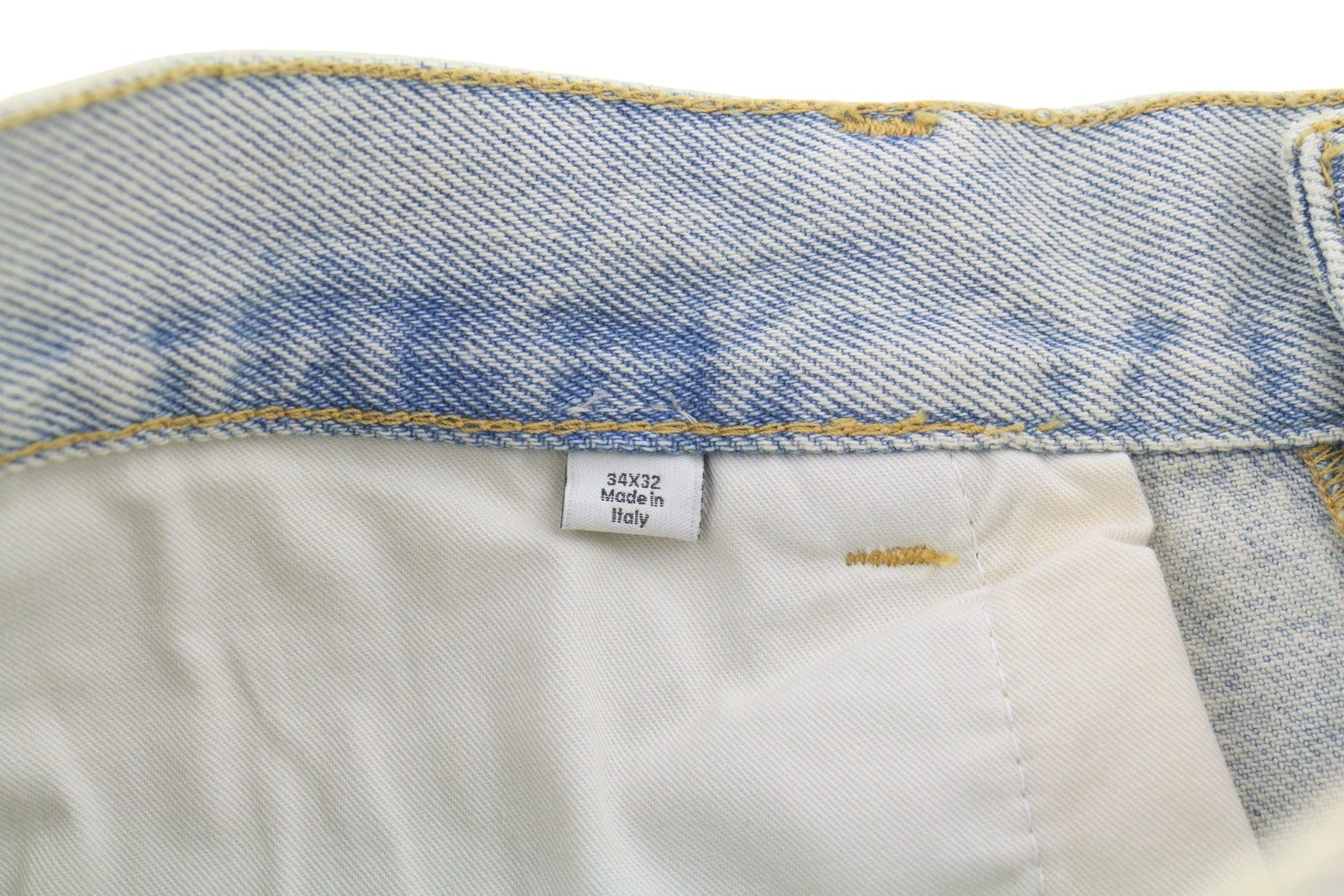 CALVIN KLEIN COLLECTION Men Jeans W34/L32 Blue Faded Relaxed Wide Leg RRP750