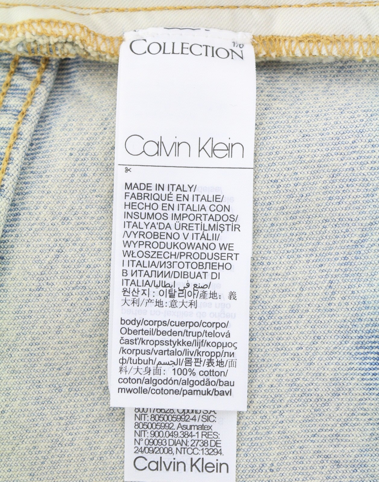 CALVIN KLEIN COLLECTION Men Jeans W34/L32 Blue Faded Relaxed Wide Leg RRP750