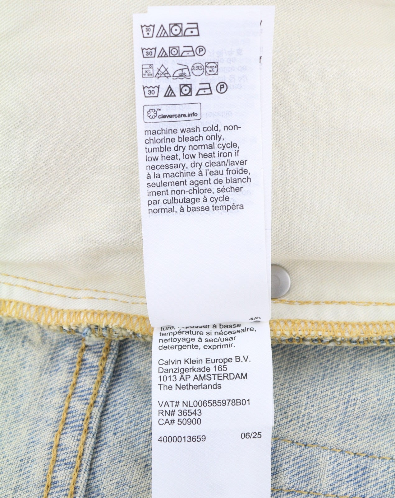 CALVIN KLEIN COLLECTION Men Jeans W34/L32 Blue Faded Aged Look Relaxed Denim