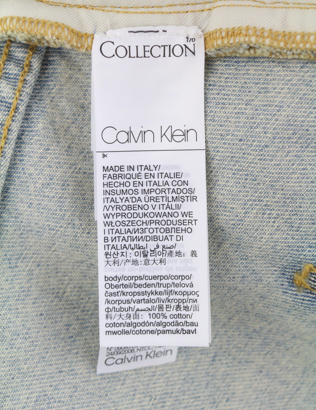 CALVIN KLEIN COLLECTION Men Jeans W32/L32 Blue Faded Relaxed Wide Leg RRP750