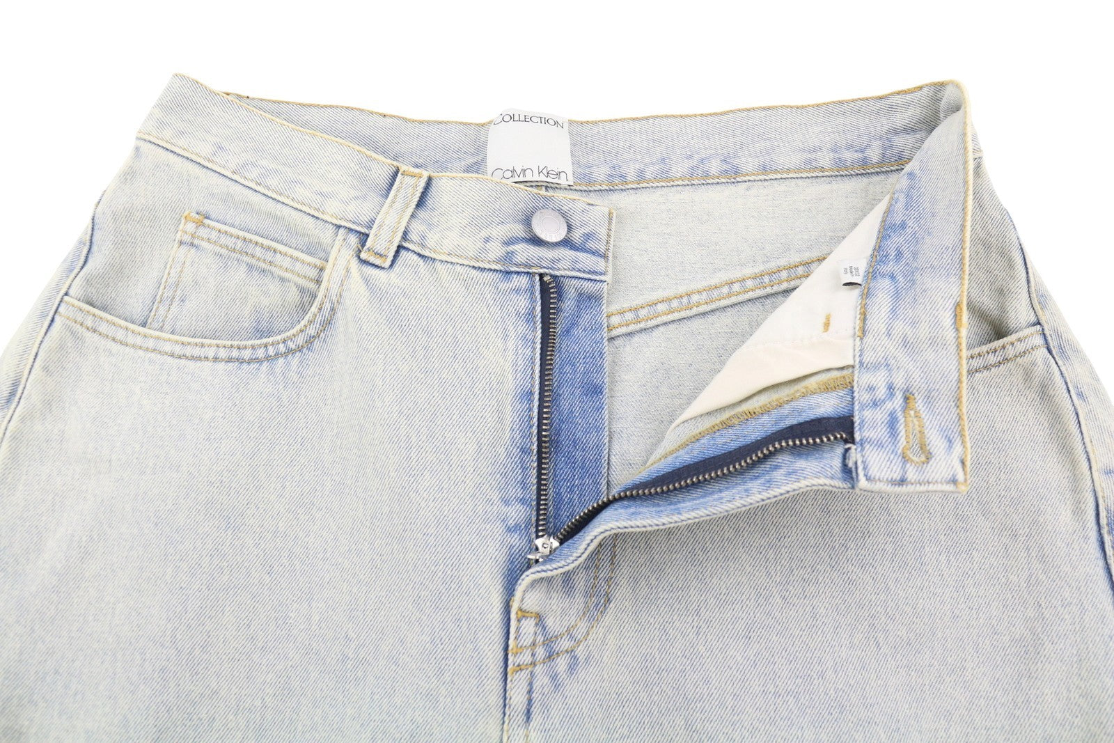 CALVIN KLEIN COLLECTION Men Jeans W30/L32 Blue Faded Relaxed Wide Leg RRP750