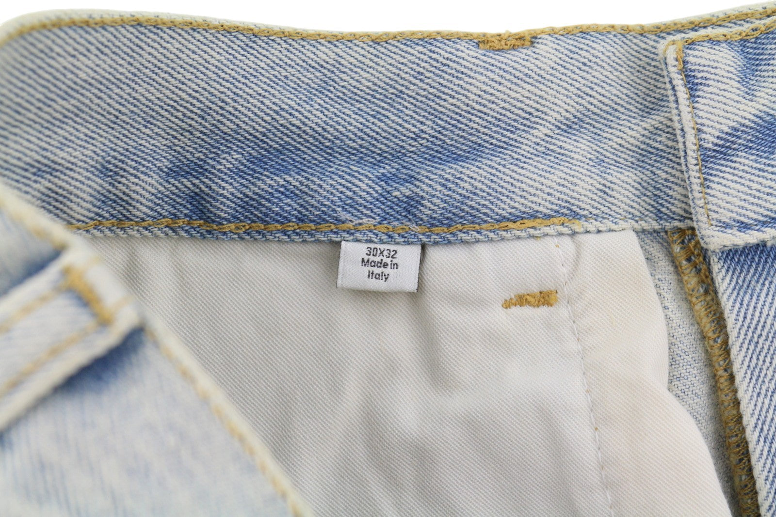 CALVIN KLEIN COLLECTION Men Jeans W30/L32 Light Blue Faded Relaxed Wide RRP750