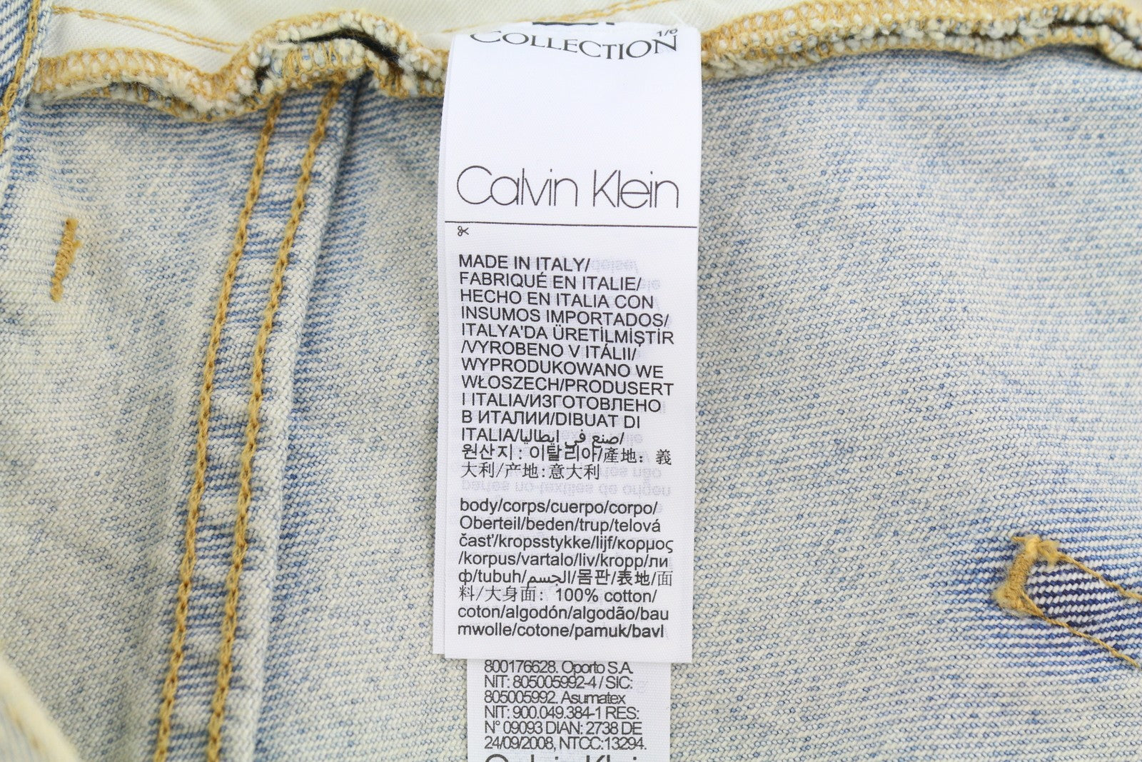 CALVIN KLEIN COLLECTION Men Jeans W30/L32 Light Blue Faded Relaxed Wide RRP750
