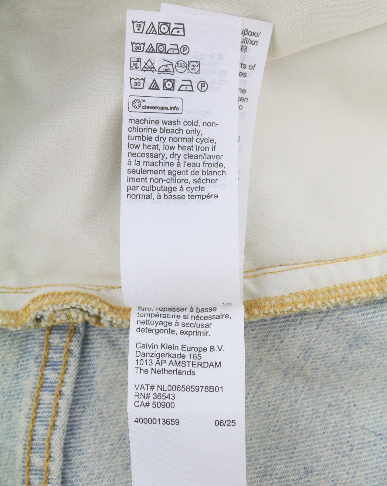 CALVIN KLEIN COLLECTION Men Jeans W30/L32 Light Blue Faded Relaxed Wide RRP750