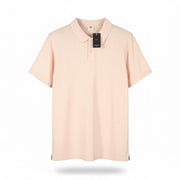 LEVI'S Slim Fit Men Polos L Light Pink Cotton Short Sleeved Casual
