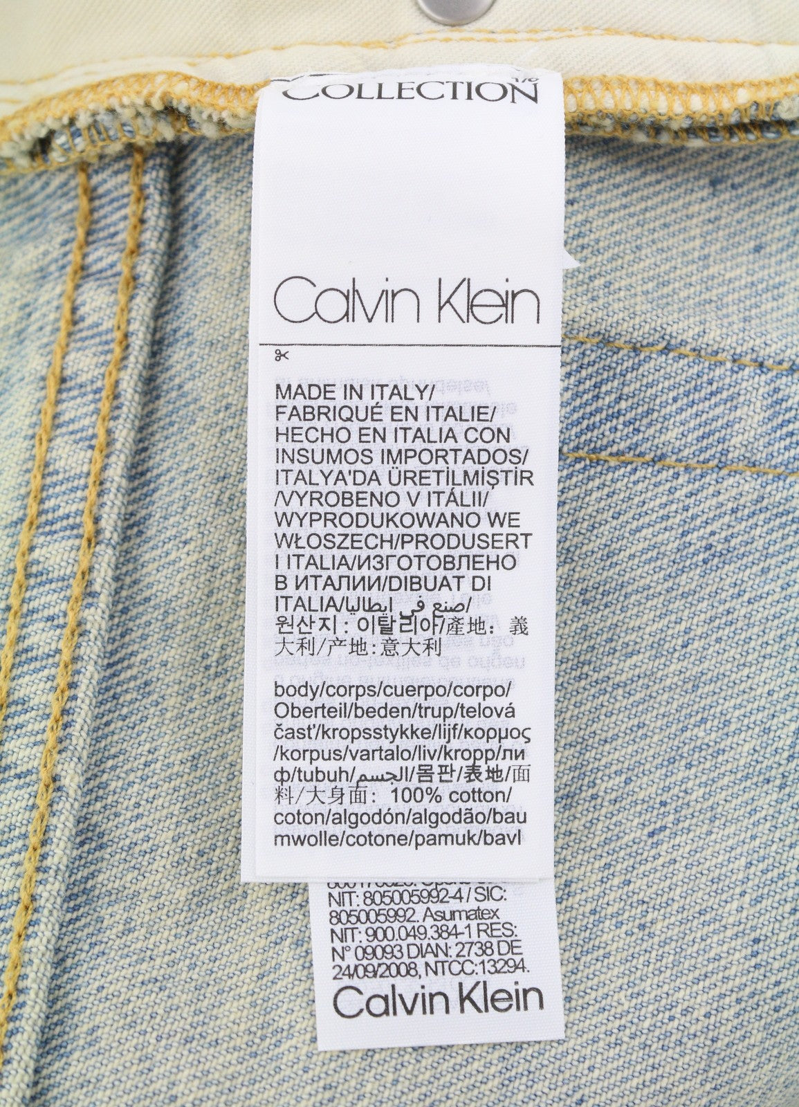 CALVIN KLEIN COLLECTION Men Jeans W30/L32 Blue Faded Aged Look Relaxed Denim