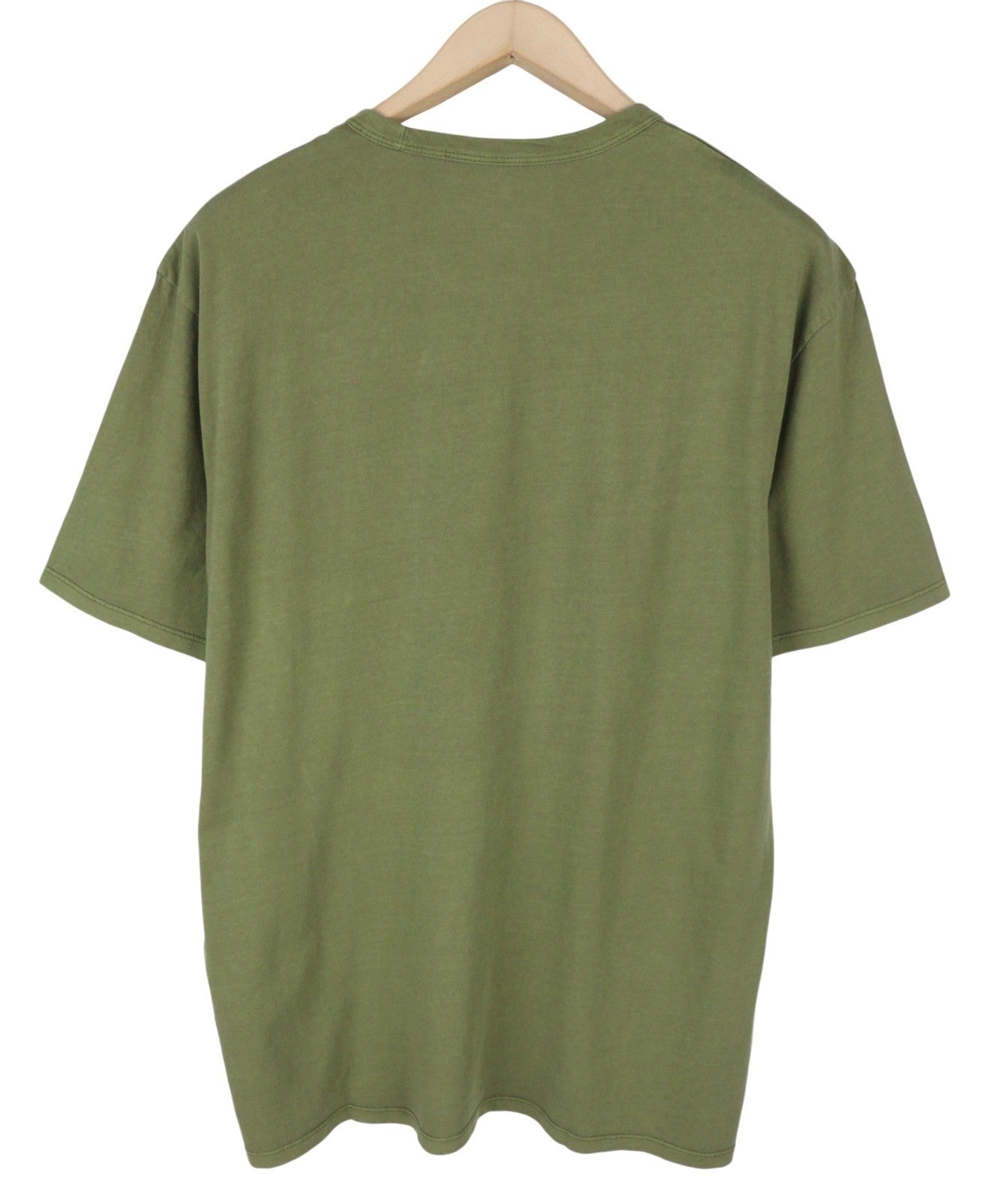 LEVI'S Slim Men T-Shirt XL Khaki Green Tricot Cotton Crew Neck Short Sleeve