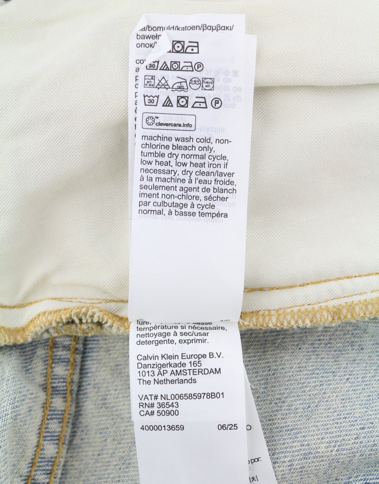 CALVIN KLEIN COLLECTION Men Jeans W28/L32 Light Blue Faded Relaxed Wide RRP750