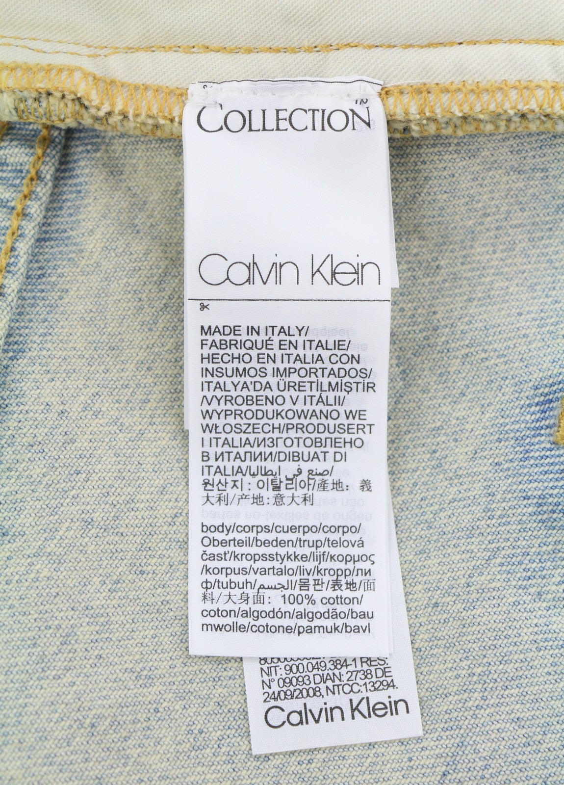 CALVIN KLEIN COLLECTION Women Jeans W26/L32 Light Blue Faded Wide Relaxed RRP491