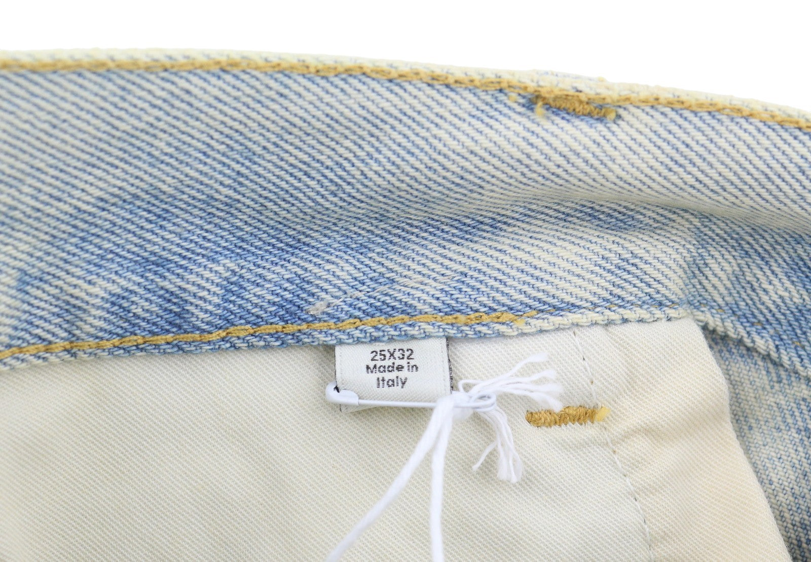 CALVIN KLEIN COLLECTION Women Jeans W25/L32 Light Blue Faded Wide Relaxed RRP491