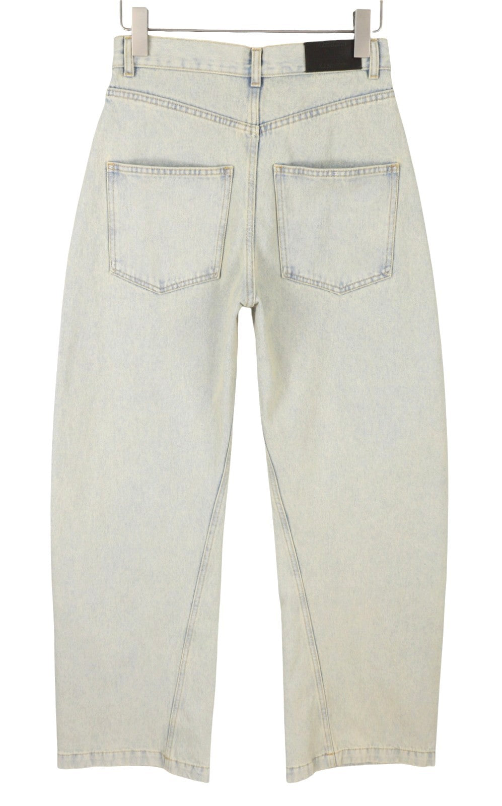 CALVIN KLEIN COLLECTION Women Jeans W25/L32 Light Blue Faded Wide Relaxed RRP491