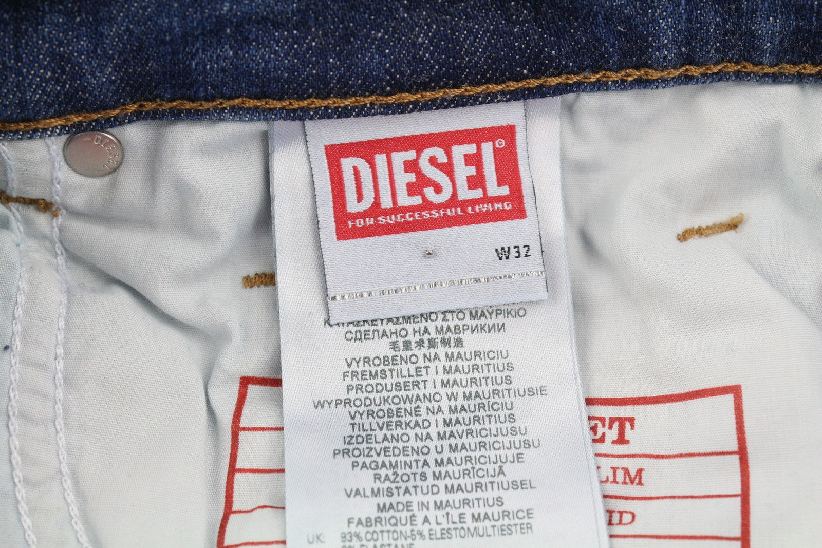 DIESEL 2019 D-Strukt 0DQAE Men's W32/L32 Slim Zip Fly Faded Blue Denim RRP175