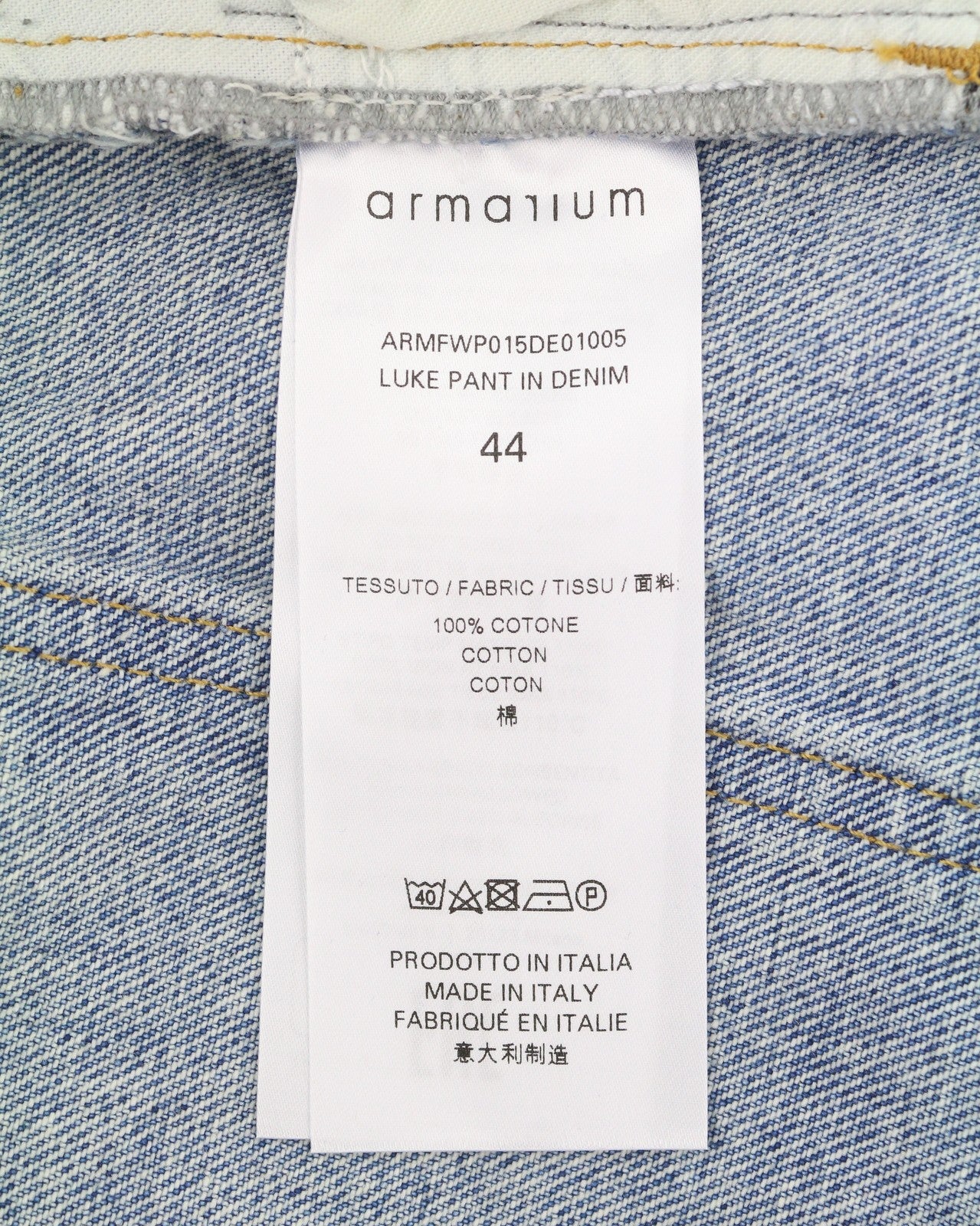 ARMARIUM Luke Women Jeans 44 Blue Faded Distress Relaxed Button Fly RRP570