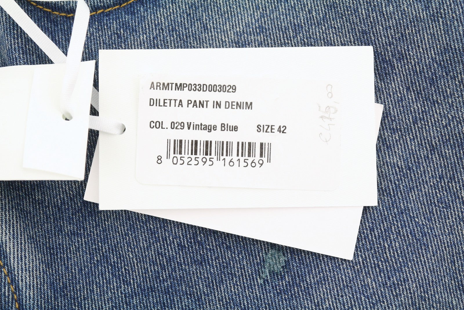 ARMARIUM Diletta Women Jeans 42 Blue Whiskers Faded Relaxed Twisted Seam RRP415