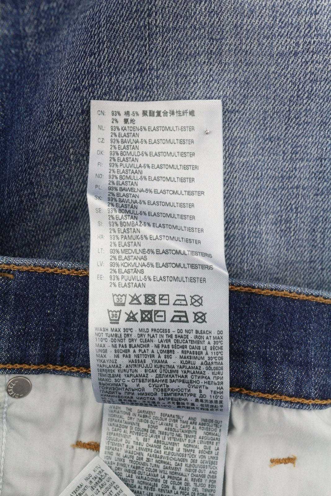 DIESEL 2019 D-Strukt 0DQAE Men's W32/L34 Slim Blue Faded Denim Zip Fly RRP175