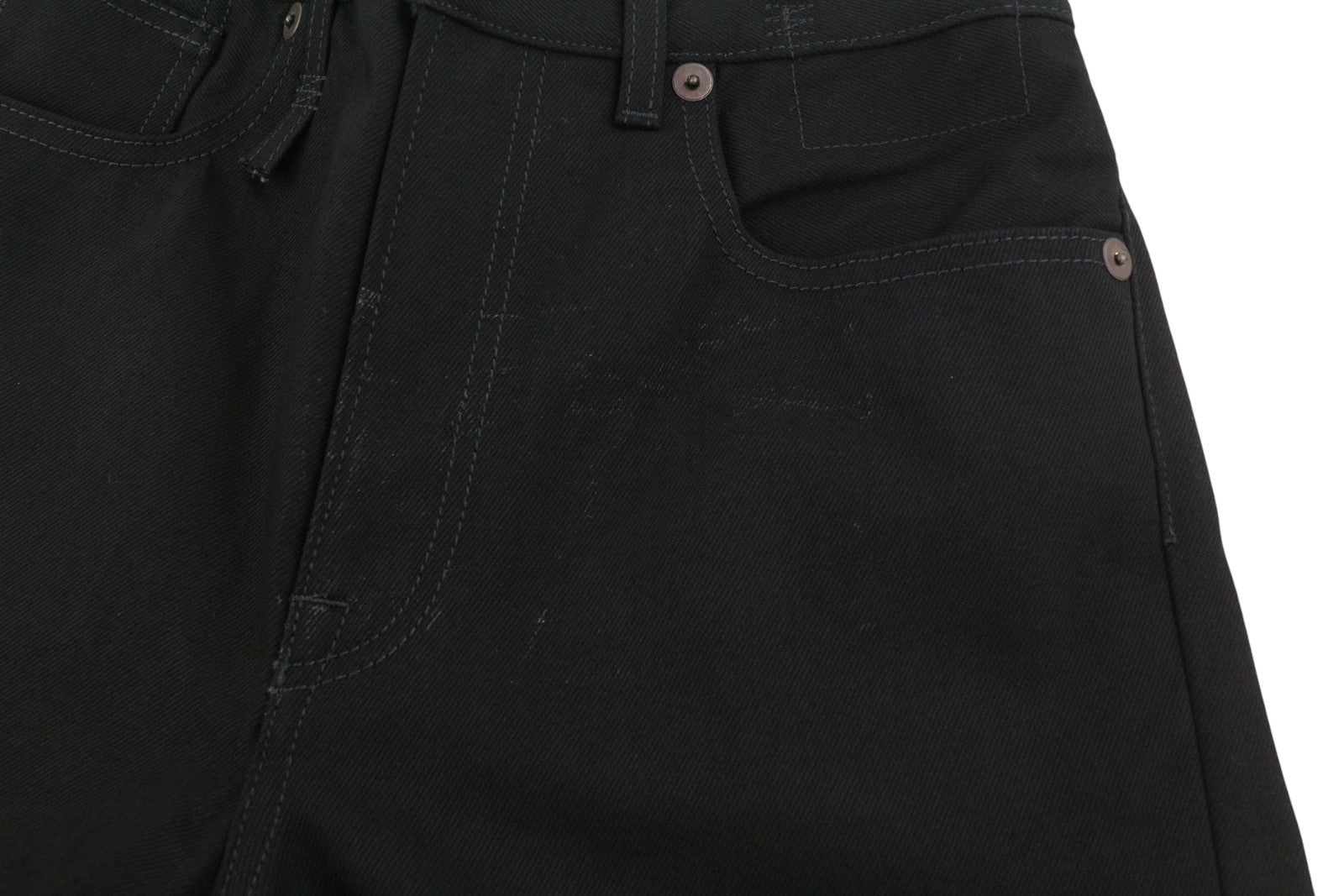 R13 Jane Women Jeans 25 Vintage Boyd Black W/Paint Splatter Flared High Waist