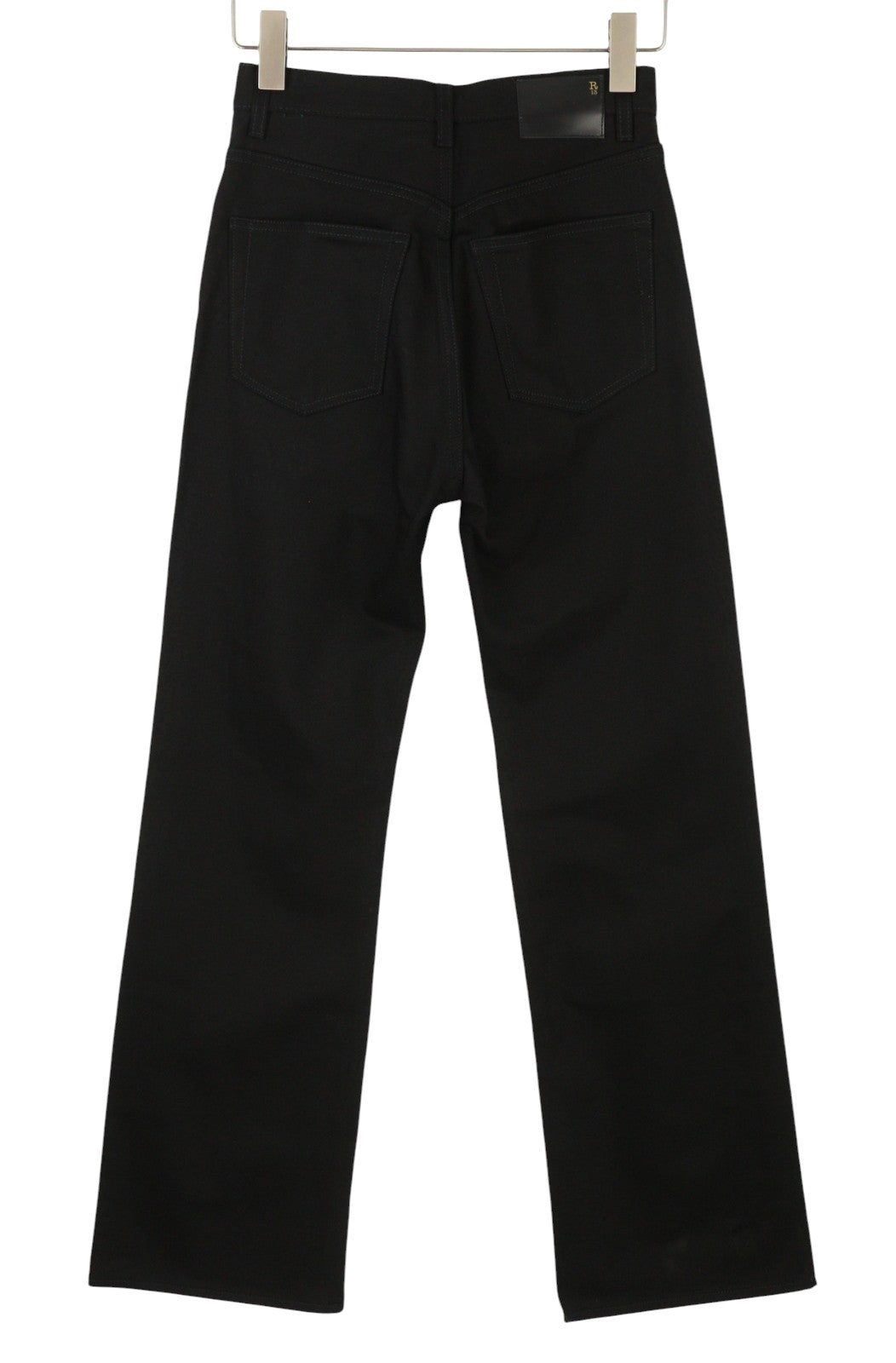 R13 Jane Women Jeans 25 Vintage Boyd Black W/Paint Splatter Flared High Waist