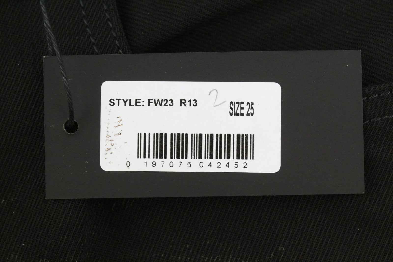 R13 Jane Women Jeans 25 Vintage Boyd Black W/Paint Splatter Flared High Waist