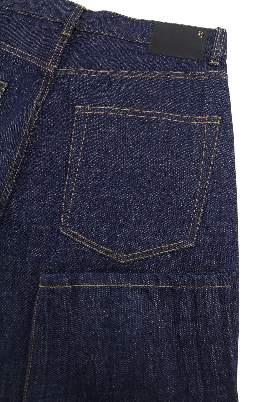 R13 Boyfriend Women Jeans 27 Dark Blue Straight Fit Zip Fly Denim