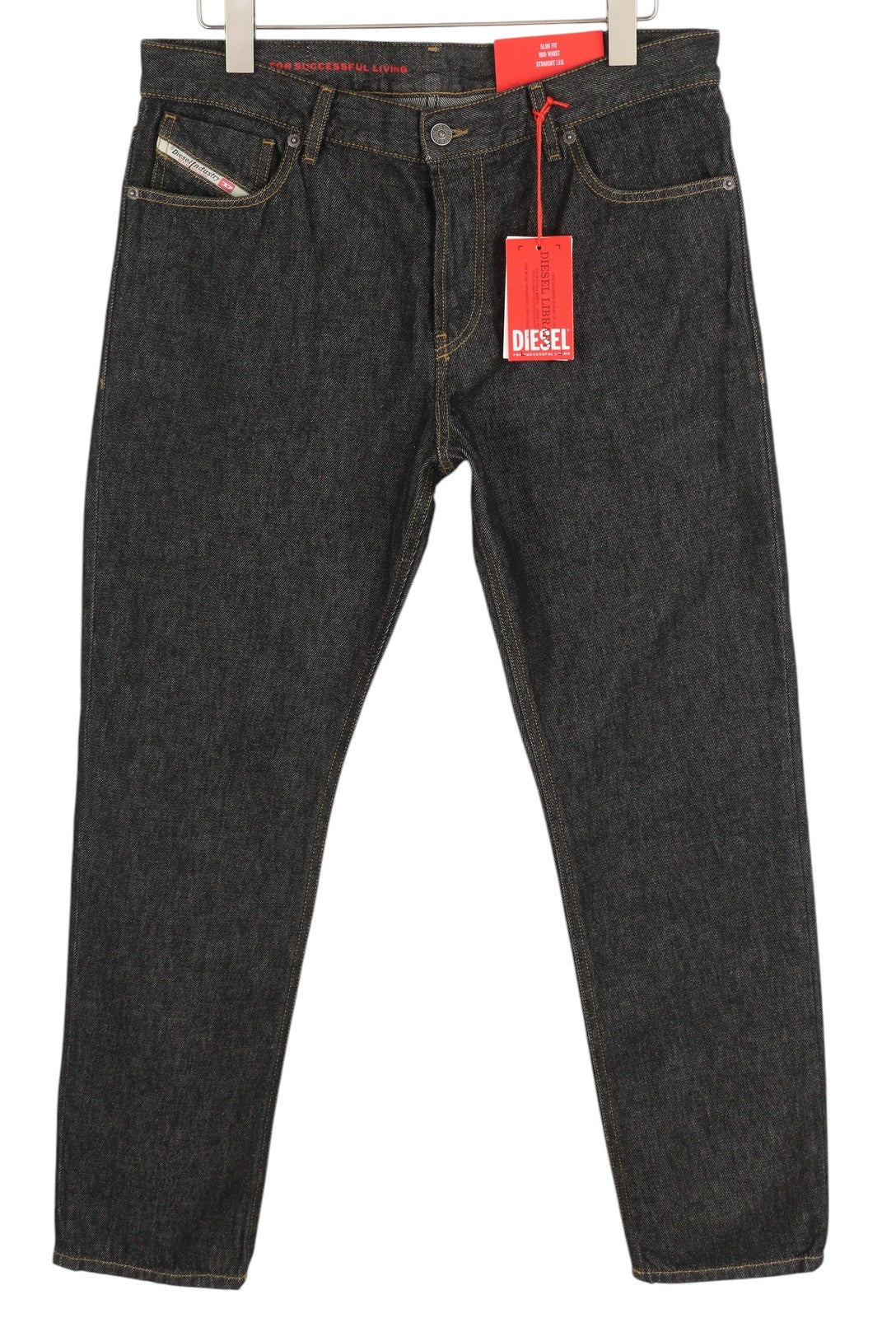 DIESEL 1995 Z9C34 Men's W34/L30 Slim Straight Dark Denim Button Fly RRP185